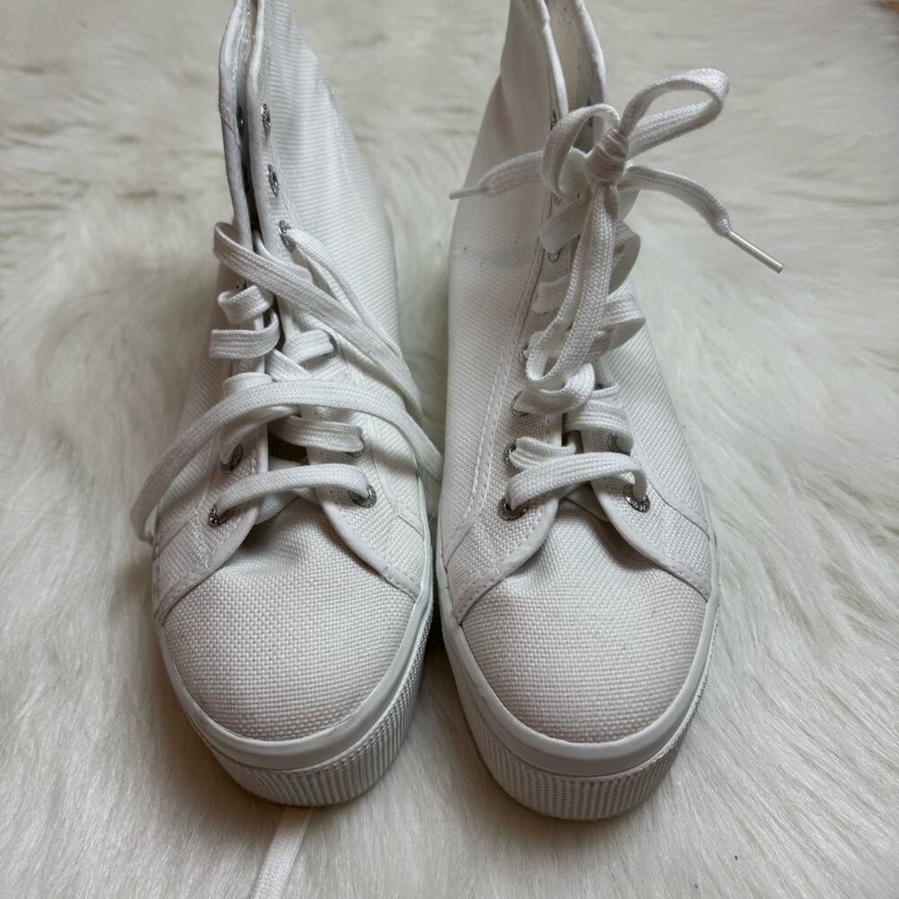 Superga 2705 HI TOP White S3111MW High Top Lace Up Canvas Sneakers - Picture 3 of 8